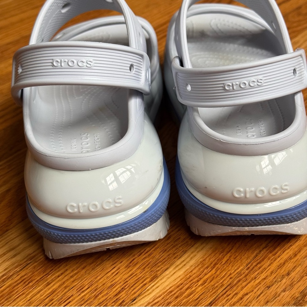 Mega crush platform Crocs sandals in blue size women 9 - Picture 5 of 9